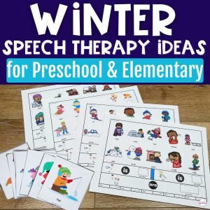 Fun winter speech therapy activities for preschool and elementary