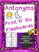 Free Antonym Flashcards- Just Print N' Go! - thedabblingspeechie