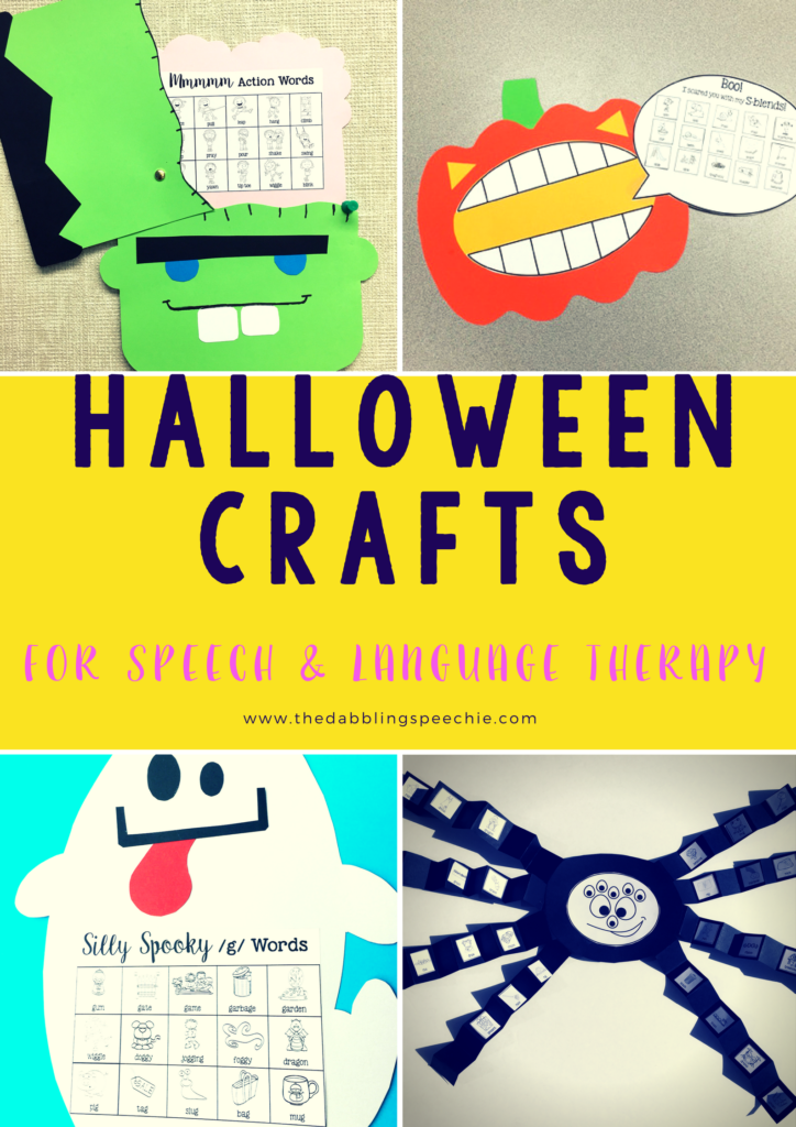 Halloween crafts for speech therapy