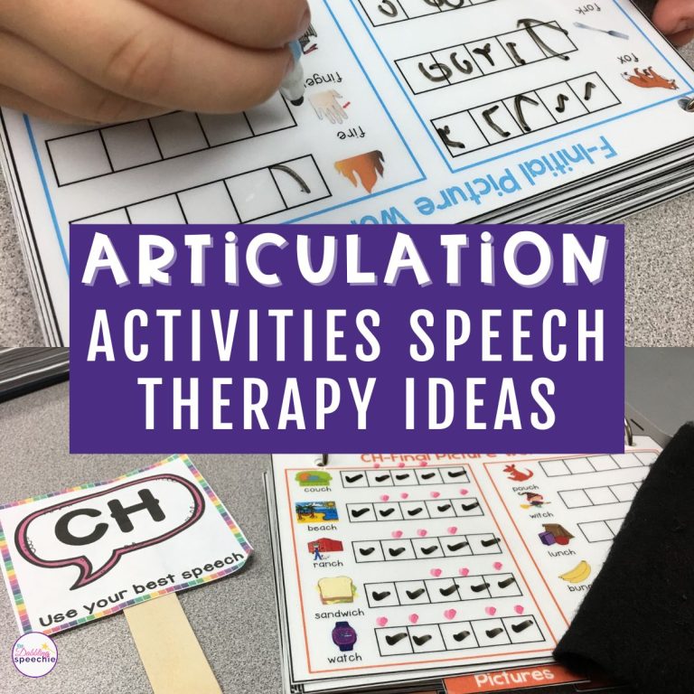 Fun and easy articulation activities speech therapy ideas
