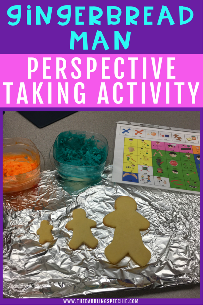gingerbread man perspective taking activity for your next social skills lesson. A fun and festive holiday social skills lesson.