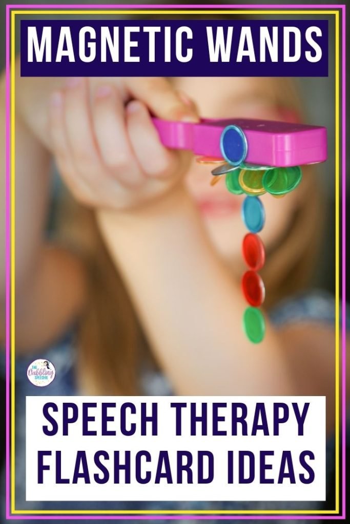 How to use speech therapy flashcards with magnetic wands and chips!