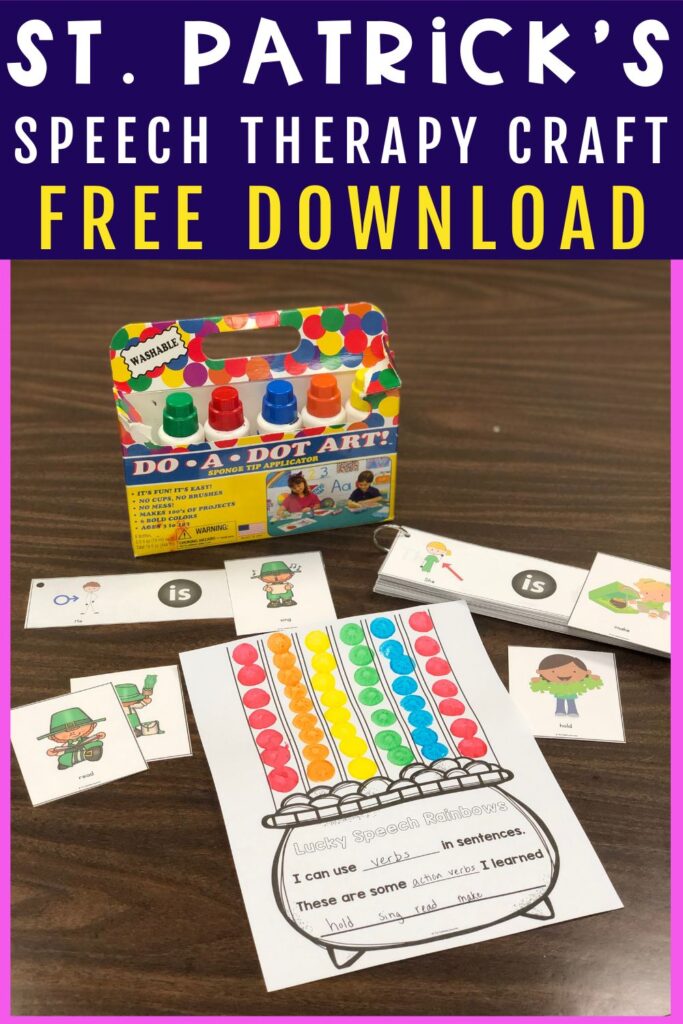 Use this free St. Patrick's day speech therapy craft to work on articulation and language goals.