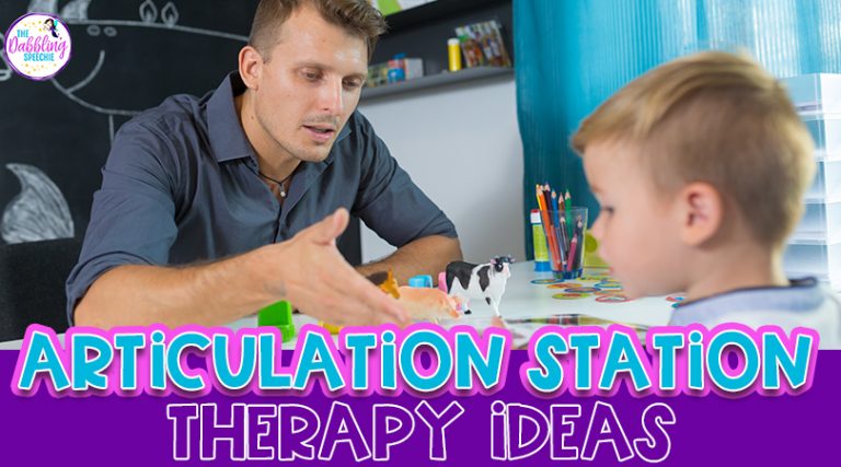 Planning articulation centers may help you with keeping your students productive during their articulation session and allow you to manage mixed groups. Here are some articulation station therapy ideas for how you can have your students working on their speech sounds. When the students rotate to work with you, you can give them better attention and grab that data collection you want to chart progress. #slpeeps #schoolslp #speechies #slp #cfyslp #articulation #articulationcenters #speechtherapy #pediatricslp