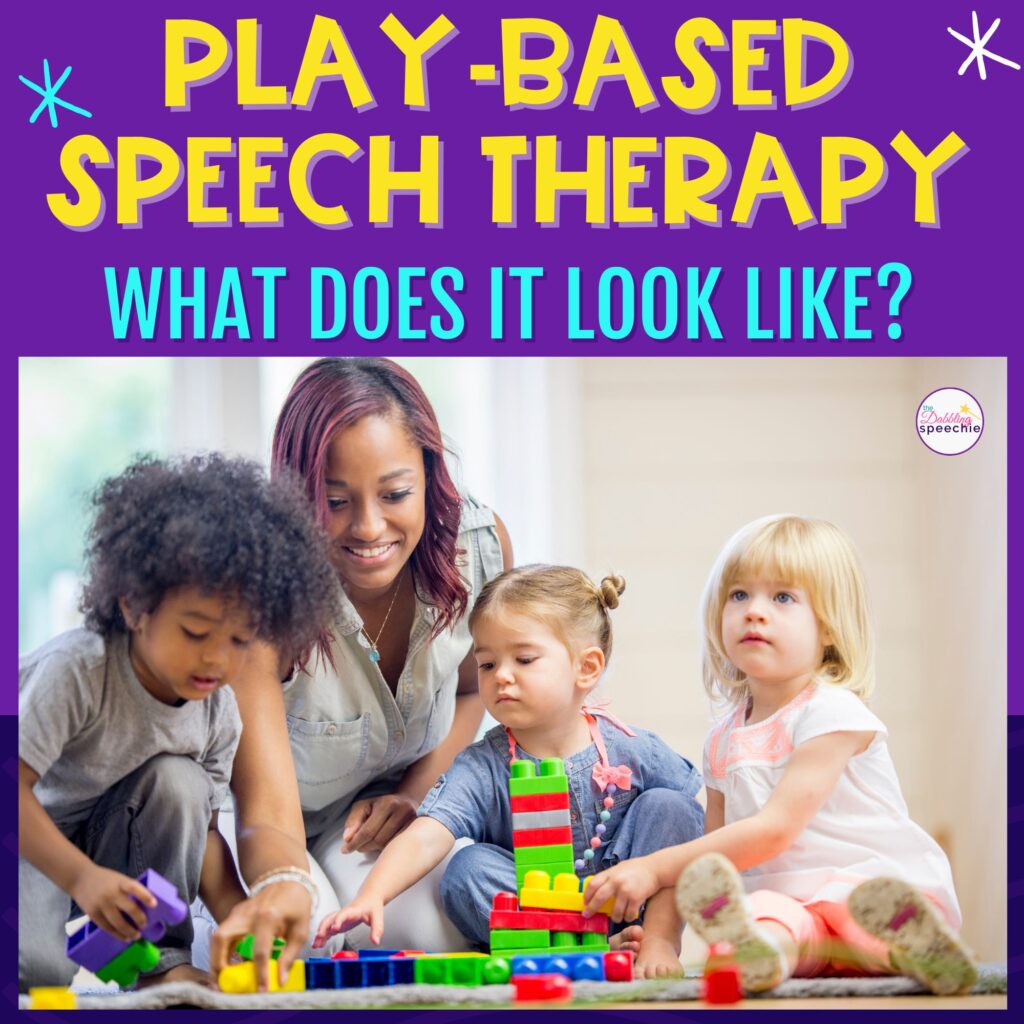 What does play-based speech therapy look like for preschool and elementary students