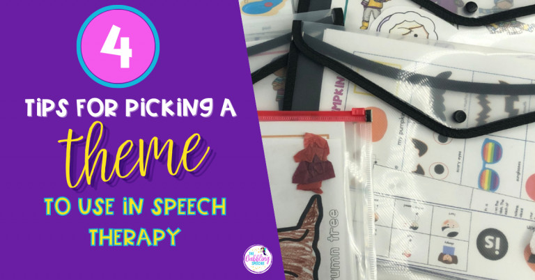 Check out these 4 tips to help you pick a great theme for your caseload that can be adapted across all of your grade levels. Save hours of planning time by using themed therapy materials to cover your wide range of goals!
