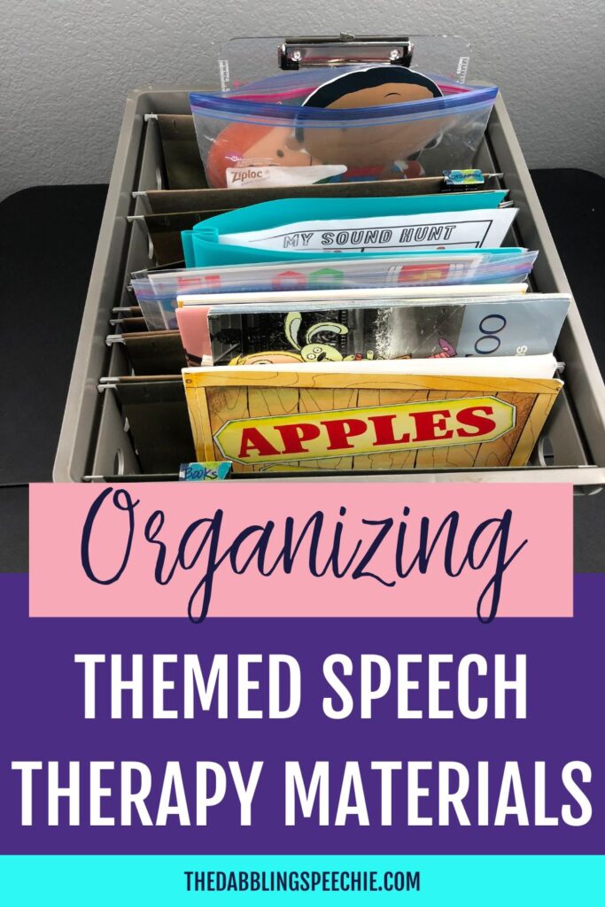 Get all the best tips for how to organize speech therapy materials