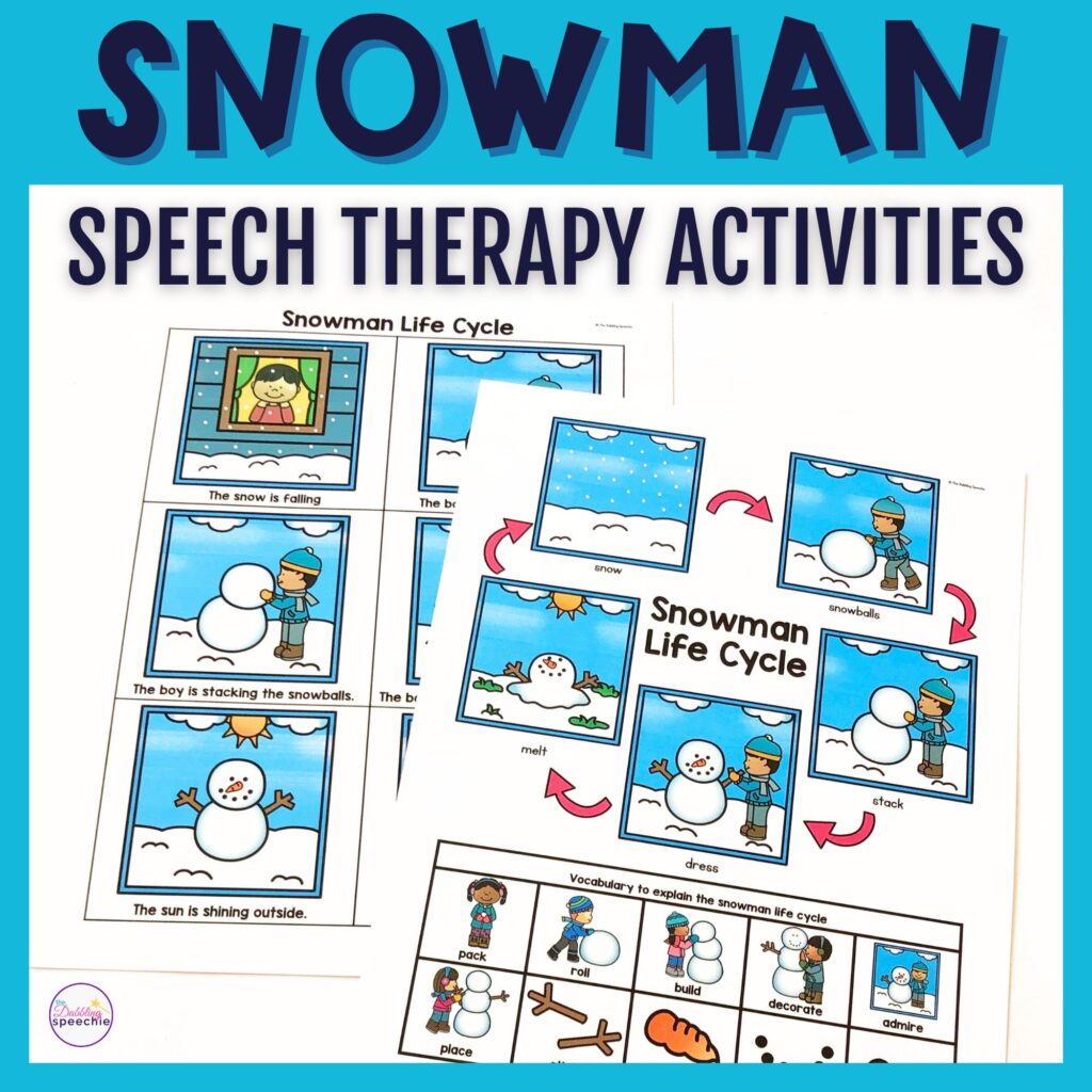 Get fresh ideas for your snowman speech therapy unit!