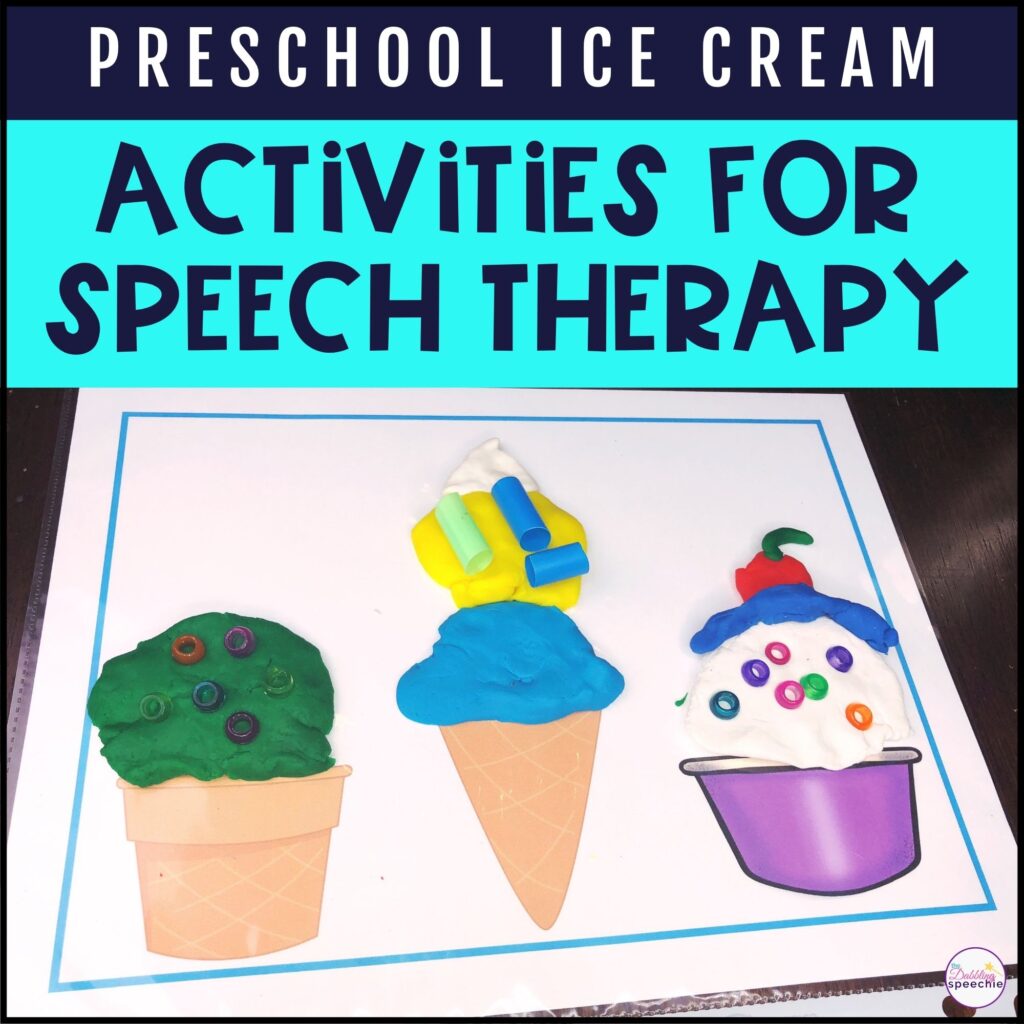 Get ideas for planning a fun summer speech therapy unit with ice cream for preschool!