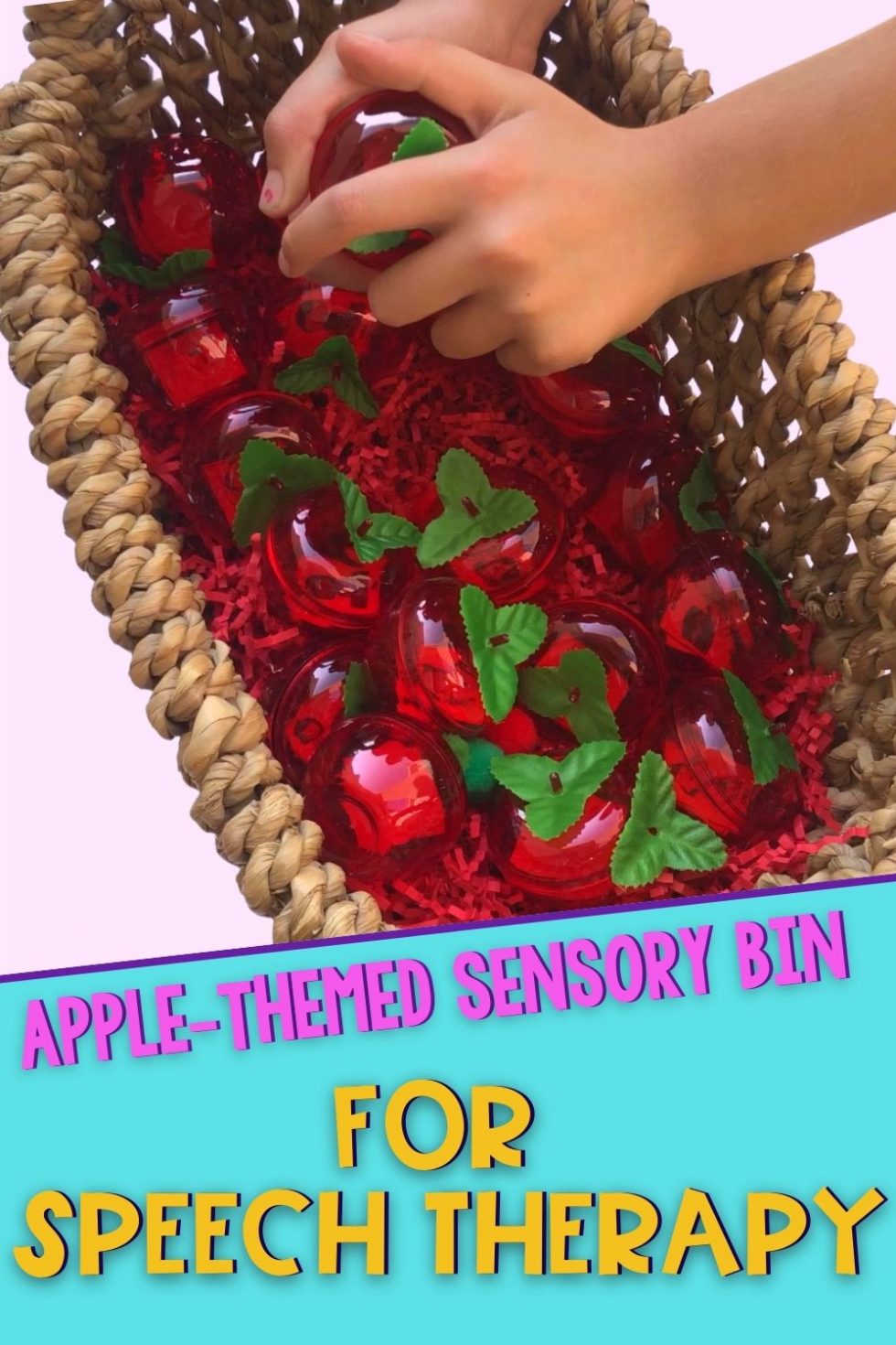 Apple Sensory Bin Ideas for Early Elementary thedabblingspeechie