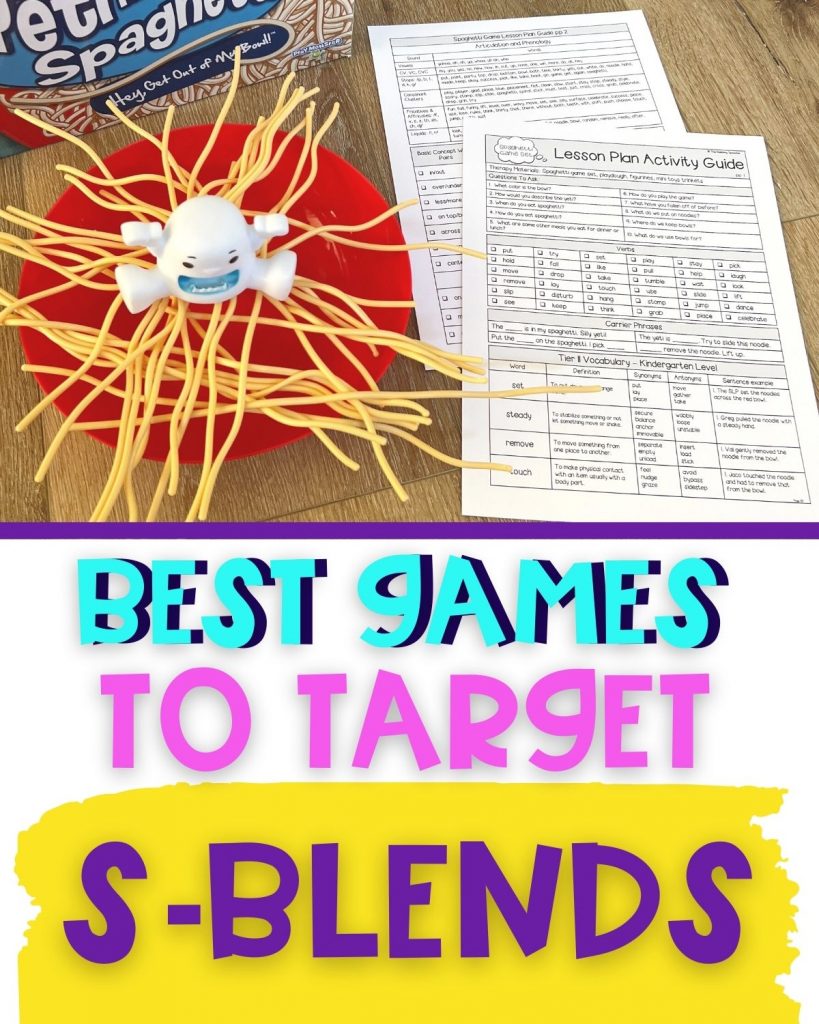 s-blends games speech therapy ideas for fun drill practice!
