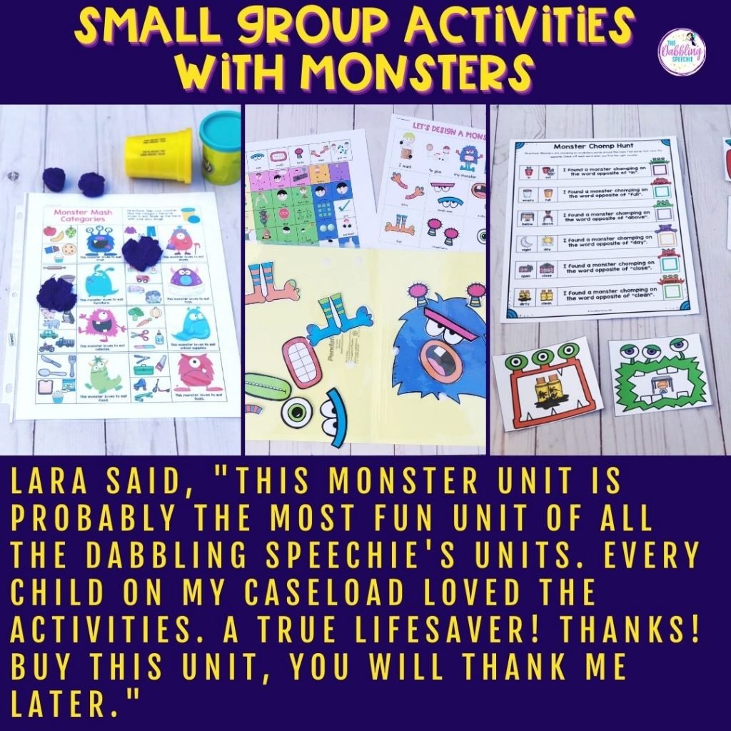 Feed the Monster Prop for Speech Therapy - thedabblingspeechie