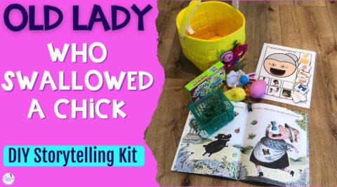 Old Lady Who Swallowed a Chick DIY Storytelling Kit - thedabblingspeechie