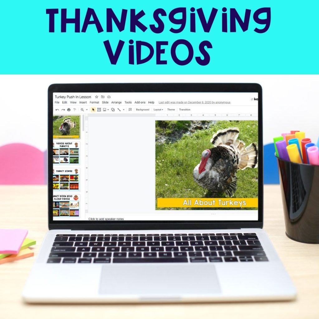 Thanksgiving videos for speech therapy
