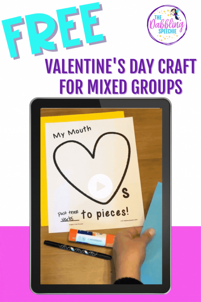 Use this low prep and free Valentine's Day craft for speech therapy.
