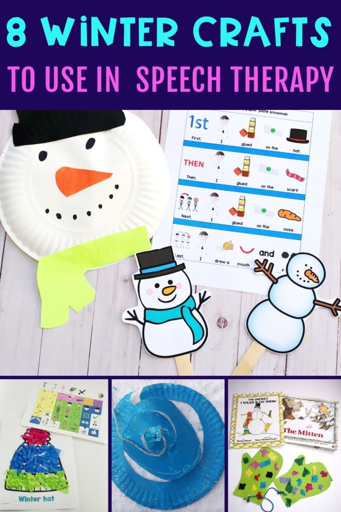 8 Winter crafts for speech therapy to use with your preschoolers and early elementary