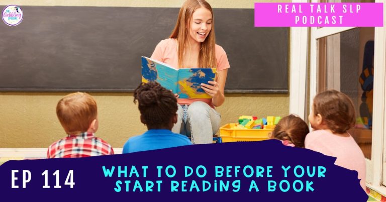 Get tips for reading books in your preschool literacy based speech therapy sessions.