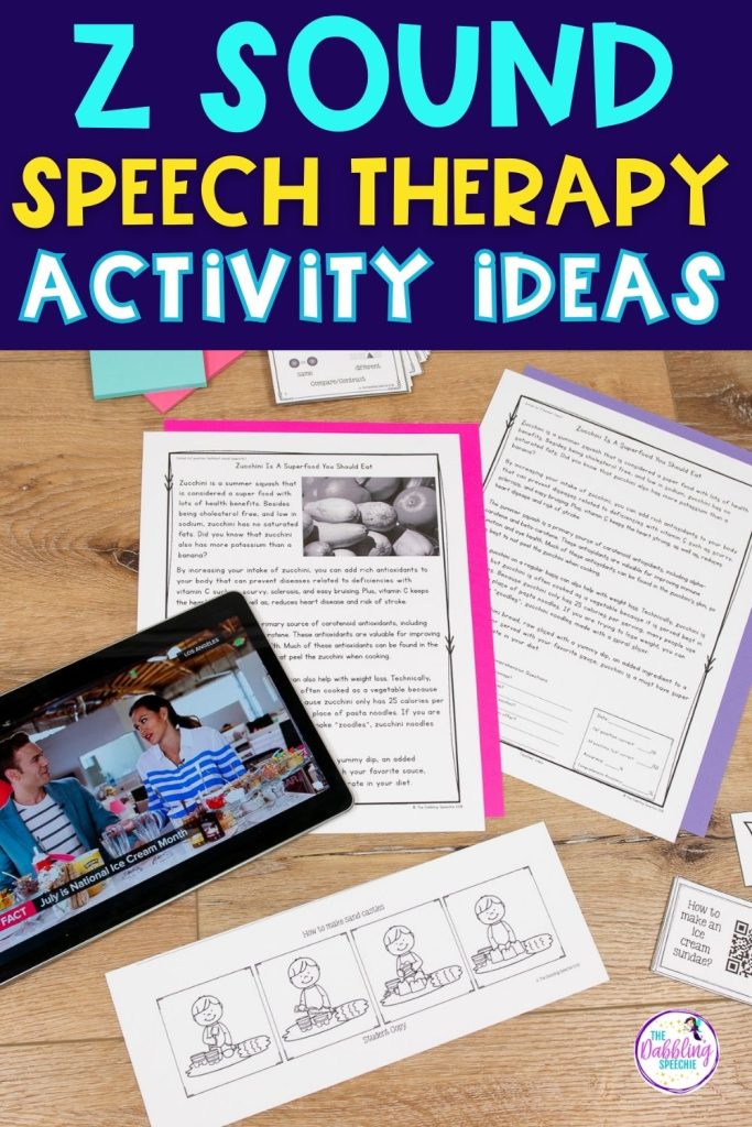 Learn about fun and engaging speech therapy Z sound activities to help your students get high trials.