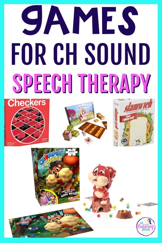 Get ideas for sh and ch sound speech therapy games.
