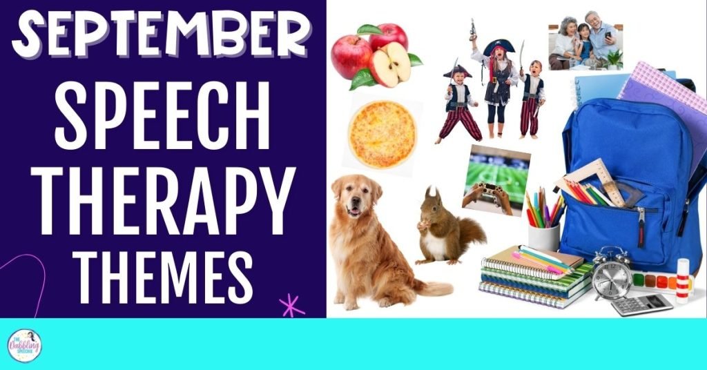 Get speech therapy themes for September to make lesson planning easier!