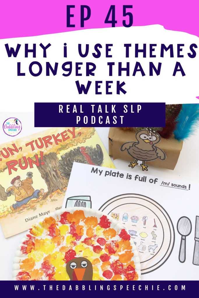 Tips for using fall speech therapy themes longer than a week
