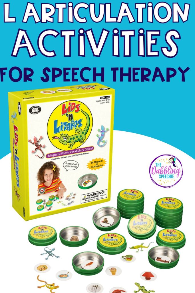 Fun and easy to prep L articulation activities for speech therapy