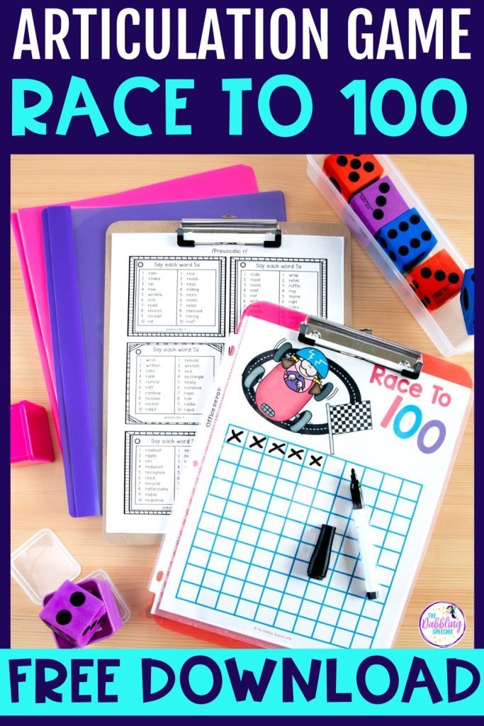 Fun free articulation speech therapy game.