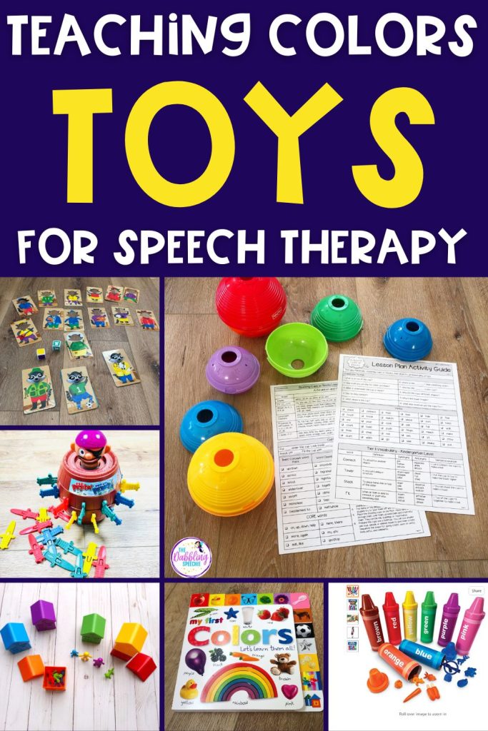 Preschool color activities with play-based speech therapy ideas