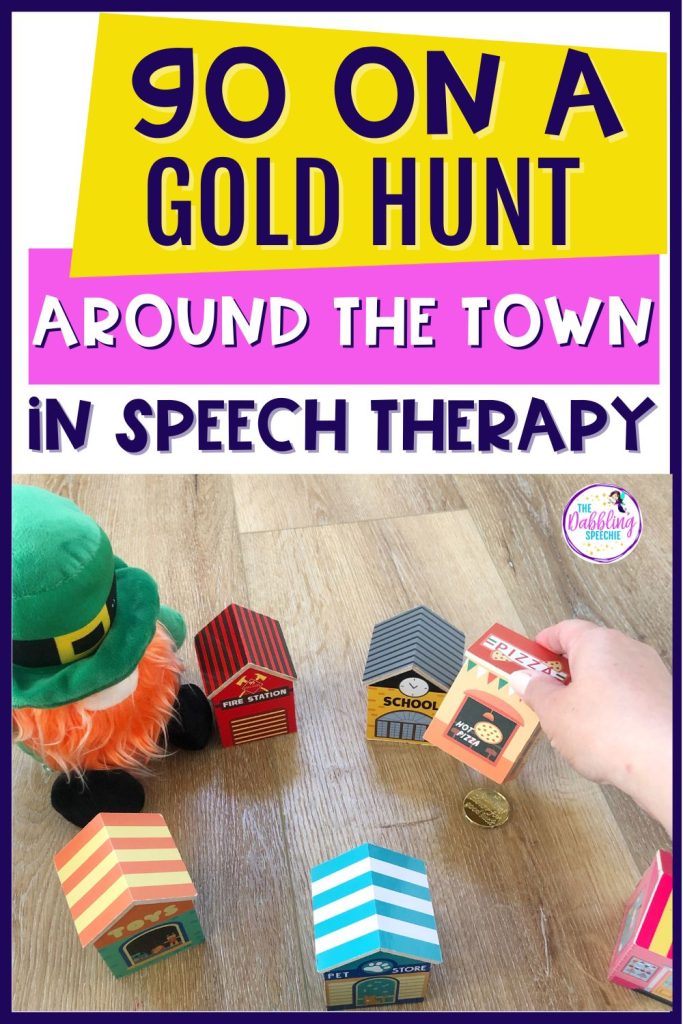 Use this fun and easy St. Patrick's Day preschool activity to work on lots of speech and language skills.