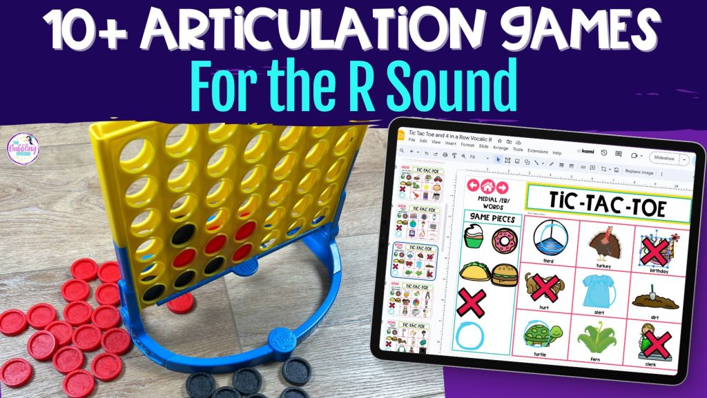 10+ articulation games for R to use in speech therapy.