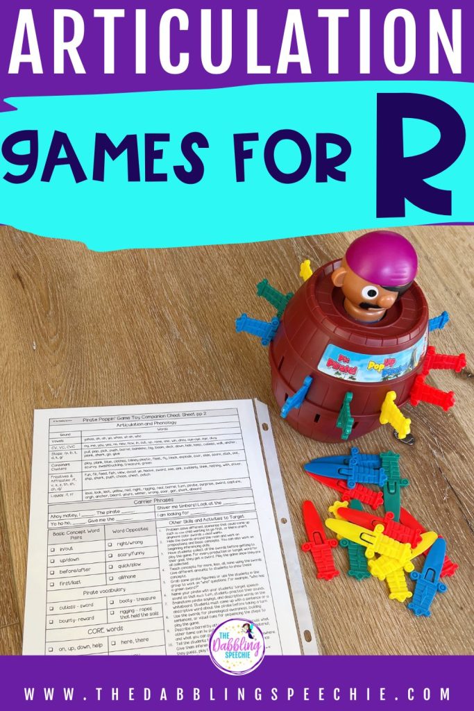 R articulation games and how to use them in speech therapy.