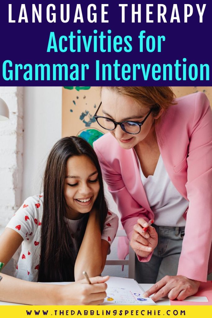 Effective language therapy activities for grammar intervention