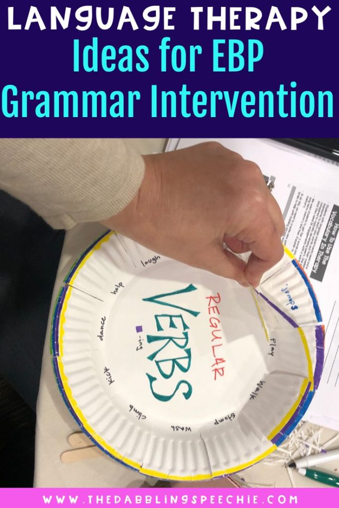 Speech therapy activities for syntax, morphology and grammar intervention