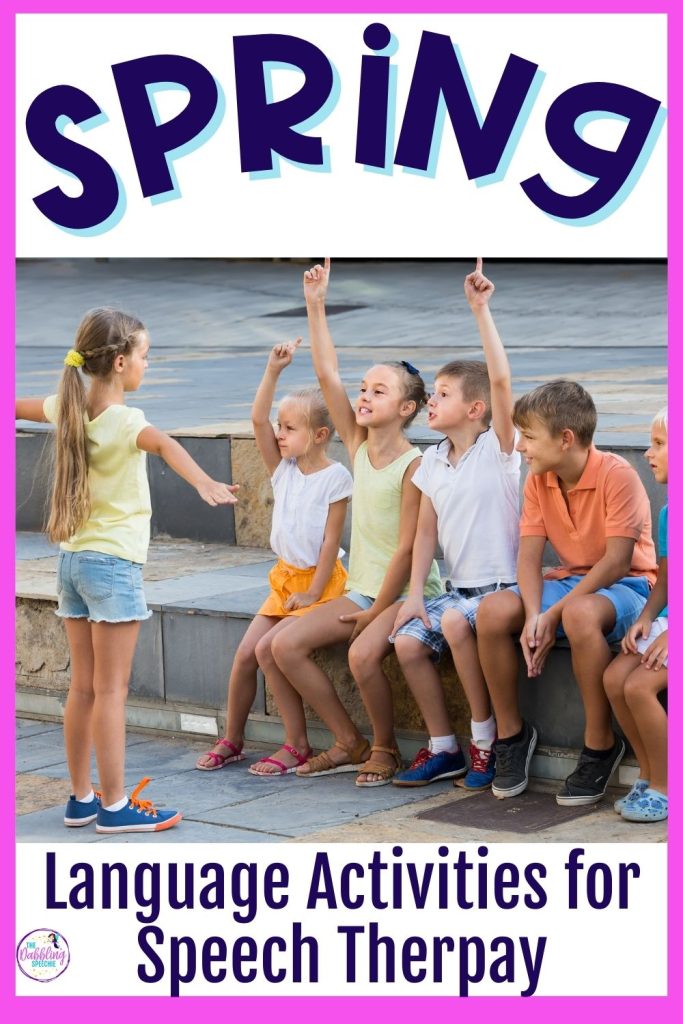 Get ideas for spring speech and language activities for preschool and elementary.