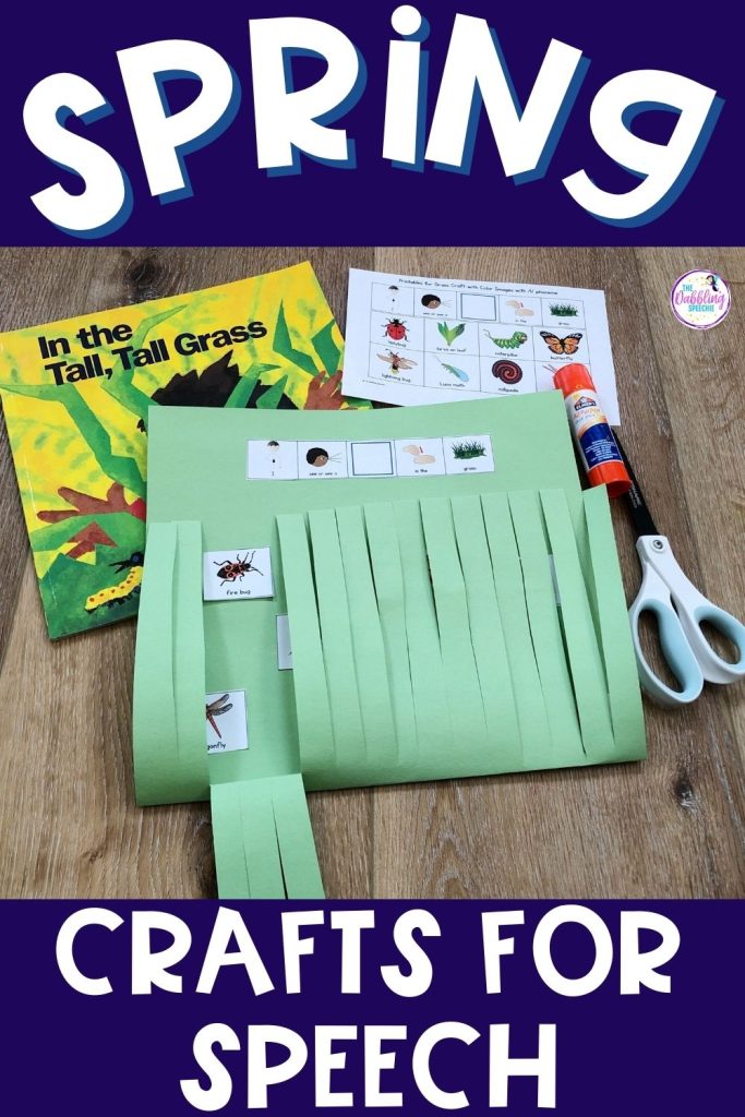 Low-prep spring speech and language crafts to pair with your favorite spring books.