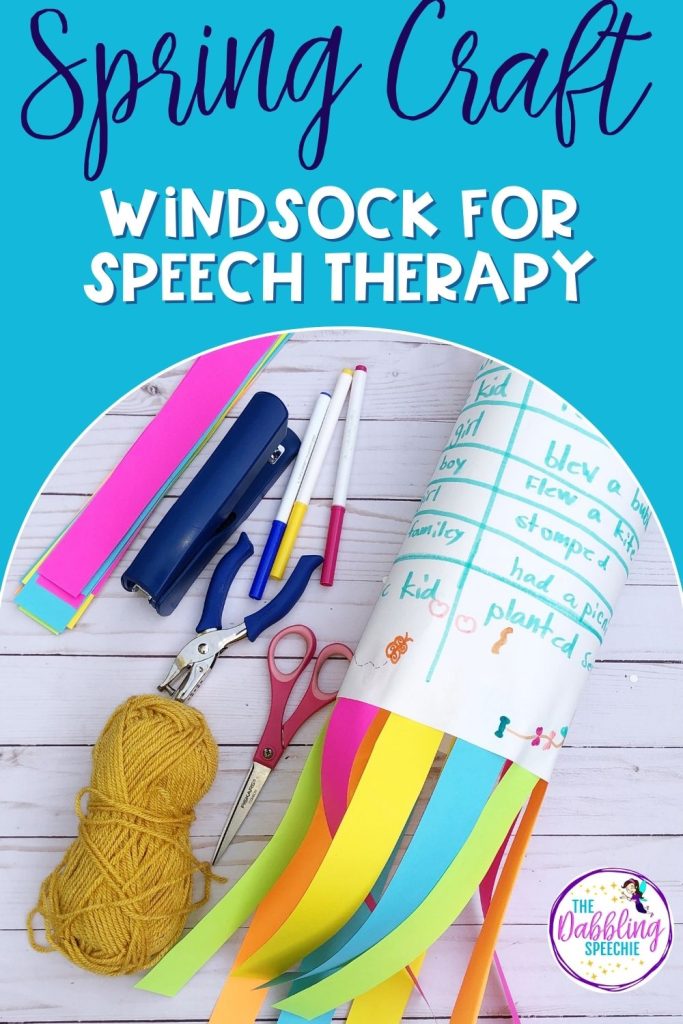 Spring speech therapy activities using crafts!