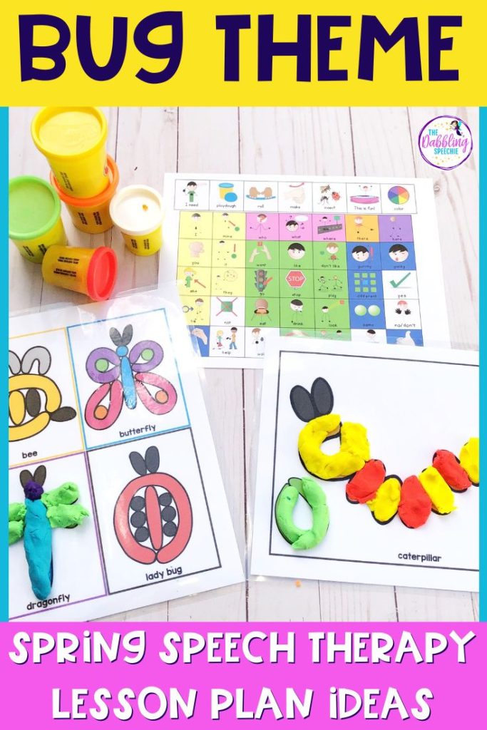 Fun bug speech therapy activities for preschool and early elementary.