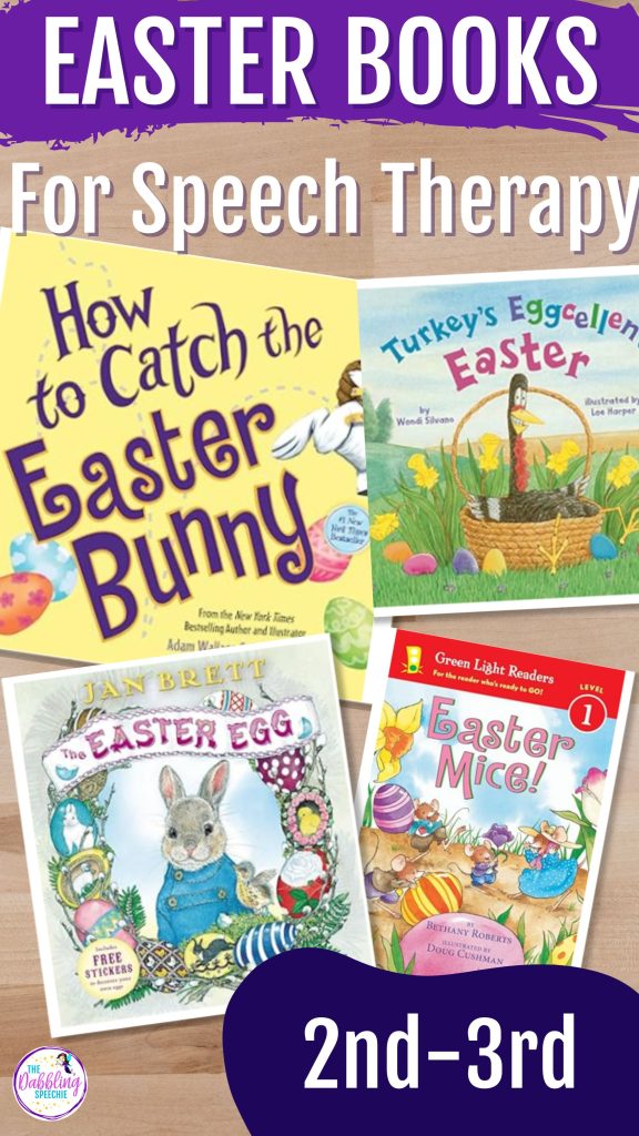 Easter speech therapy activities with books