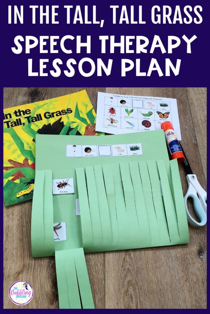In the tall tall grass lesson plan for preschool and kindergarten speech therapy