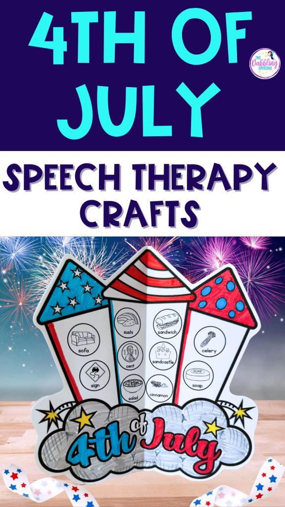 4th of July summer speech therapy crafts!