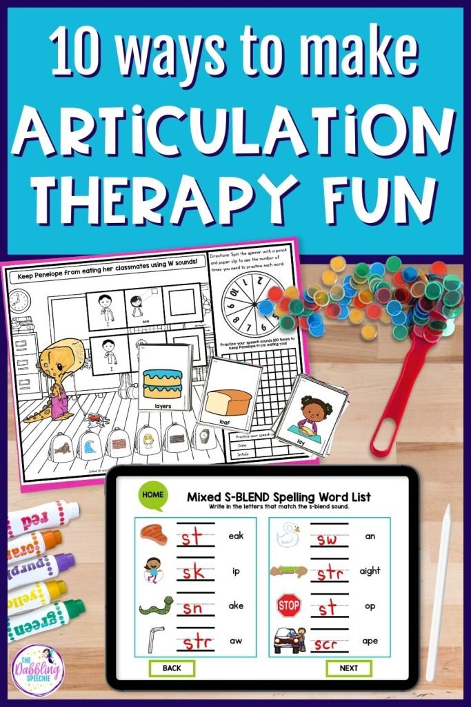 How to use articulation practice games to make therapy more fun!