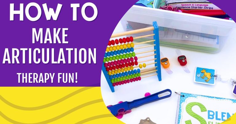How to make articulation therapy fun!