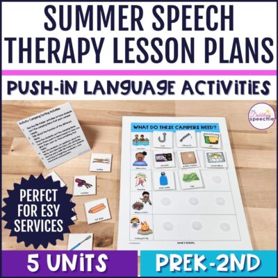 ESY speech therapy lesson plans for summer themes