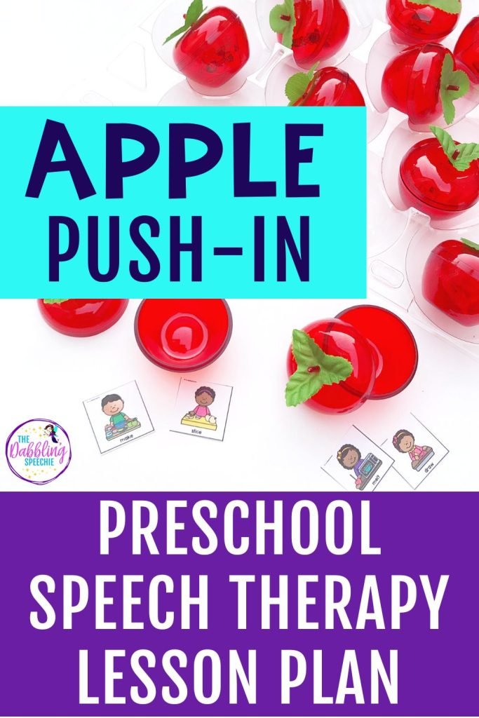 Get tips for planning apple speech therapy activities for push-in