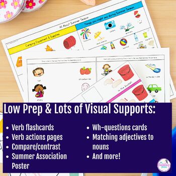 Summer Speech Therapy Vocabulary Building & Grammar Activities Language Therapy - Image 3