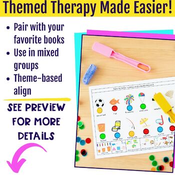 Summer Speech Therapy Vocabulary Building & Grammar Activities Language Therapy - Image 4