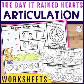 Speech Therapy Valentines Day Activities No Prep Hearts Articulation Worksheets