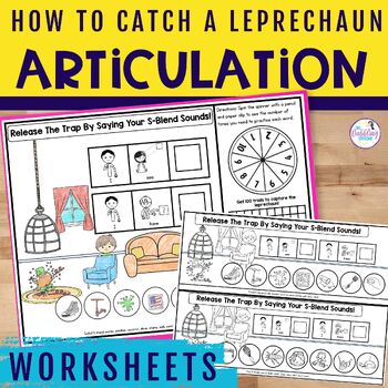 St. Patrick's Day Articulation Worksheets for Speech Therapy No Prep Homework
