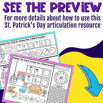 St. Patrick's Day Articulation Worksheets for Speech Therapy No Prep Homework - Image 4