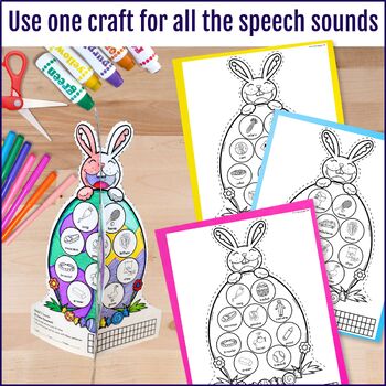 3D Easter Articulation Craft for Speech Therapy W/ K, F, G, S, SH, R, L, TH, etc - Image 3